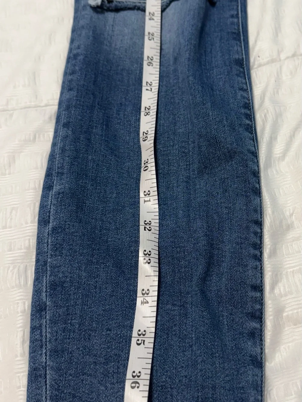Good American Blue Skinny Distressed Jeans 14/32